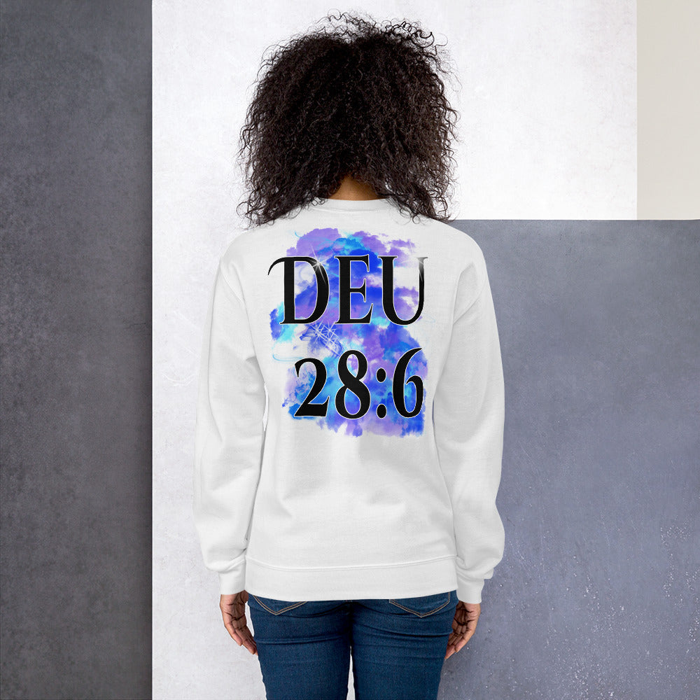 I AM BLESSED COMING & GOING BLACK LETRNG (Unisex Sweatshirt)