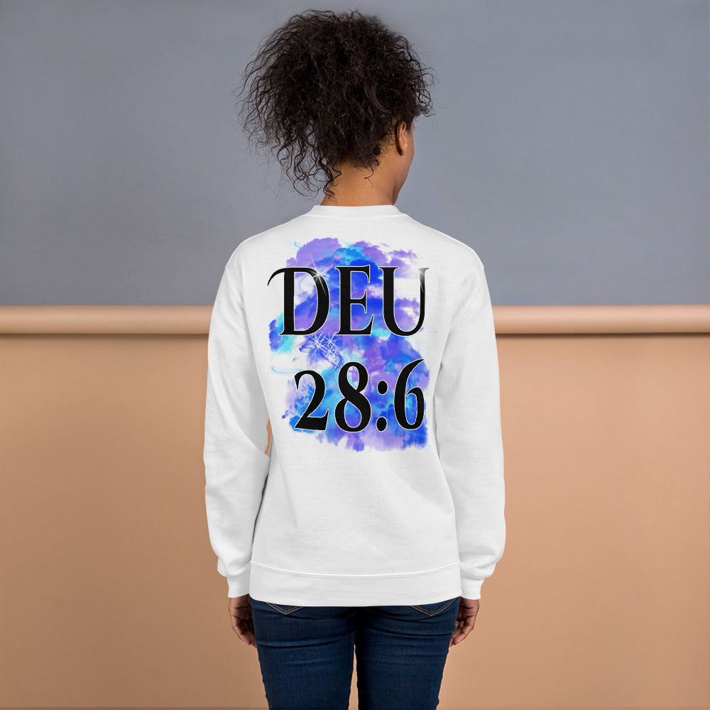 I AM BLESSED COMING & GOING BLACK LETRNG (Unisex Sweatshirt)