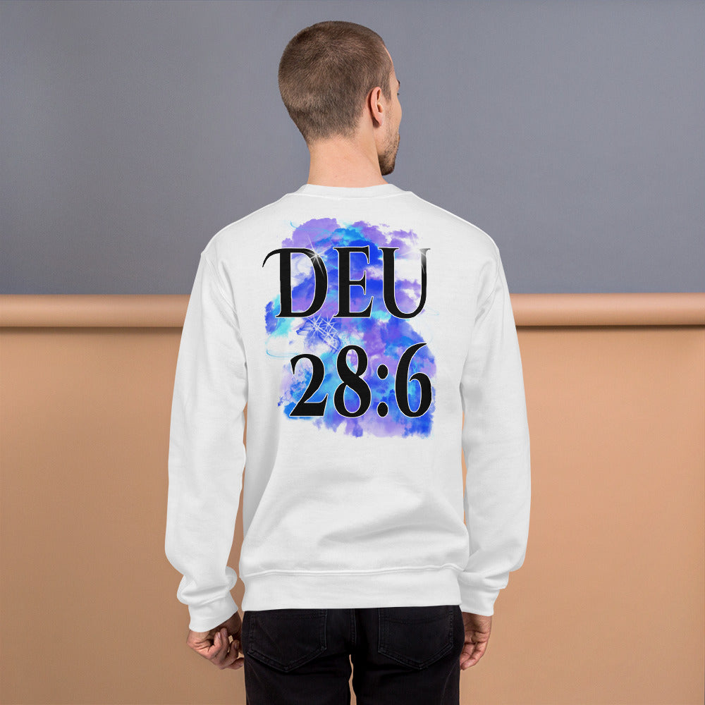 I AM BLESSED COMING & GOING BLACK LETRNG (Unisex Sweatshirt)