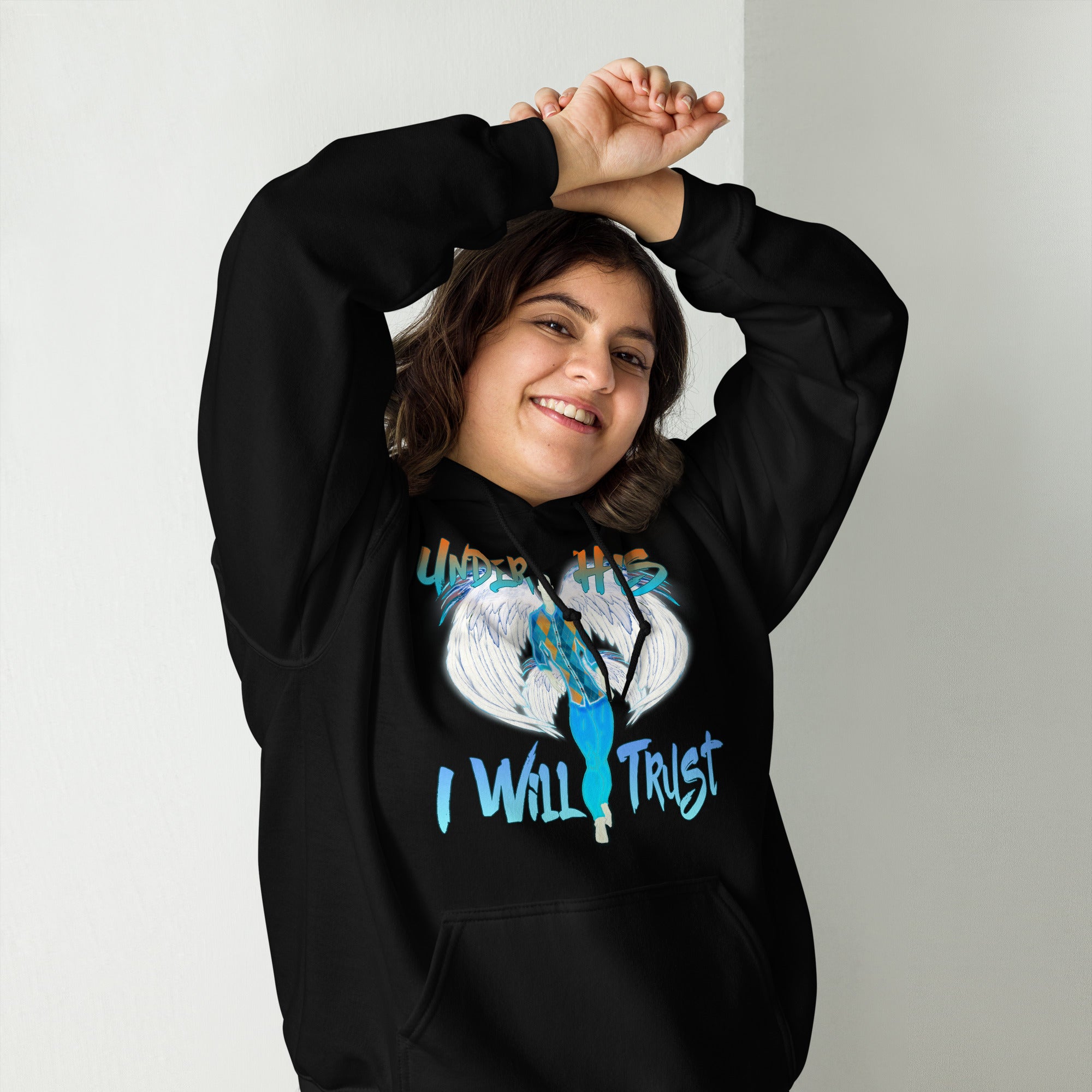 Under His Wings I Will Trust Psa 91:4 - Unisex Hoodie