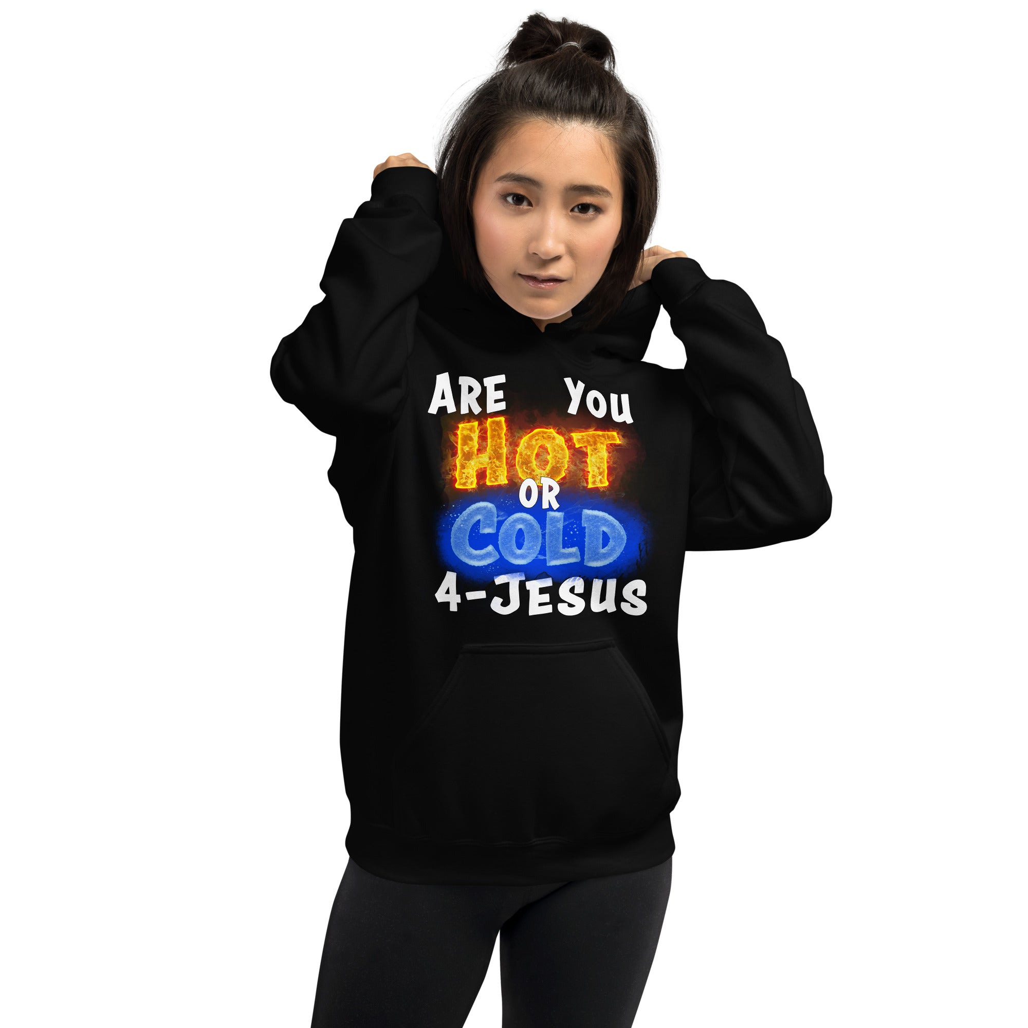 Are You Hot or Cold 4-JESUS Rev. 3:16 - Unisex Hoodie (GILDAN 18500