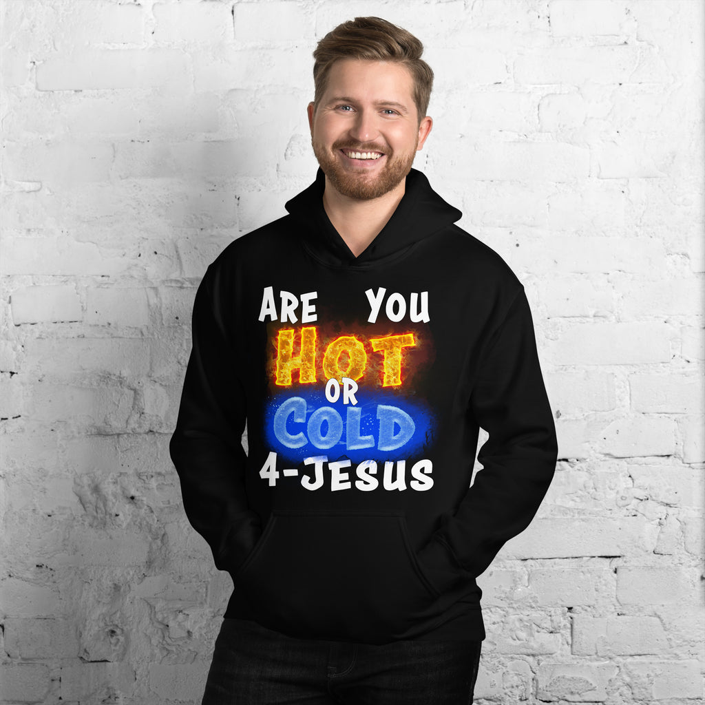 Are You Hot or Cold 4-JESUS Rev. 3:16 - Unisex Hoodie (GILDAN 18500
