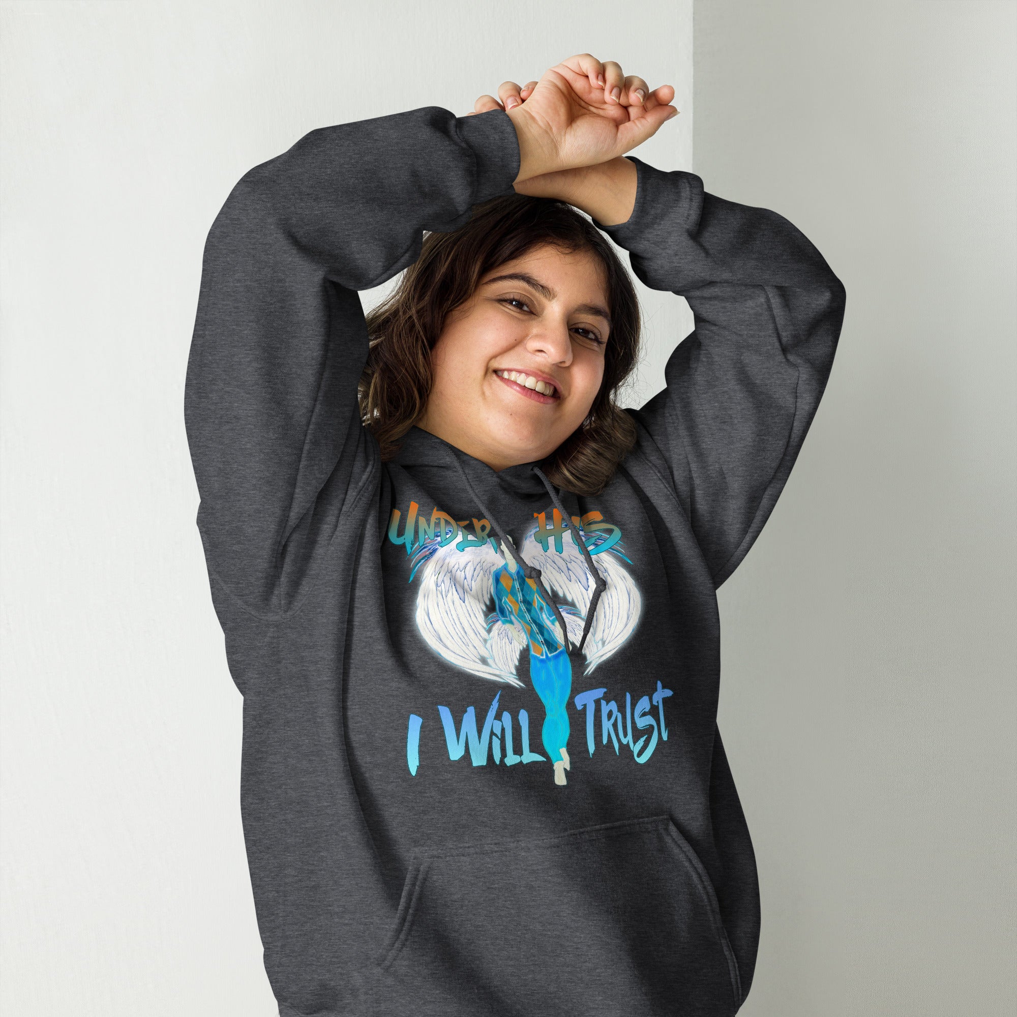 Under His Wings I Will Trust Psa 91:4 - Unisex Hoodie