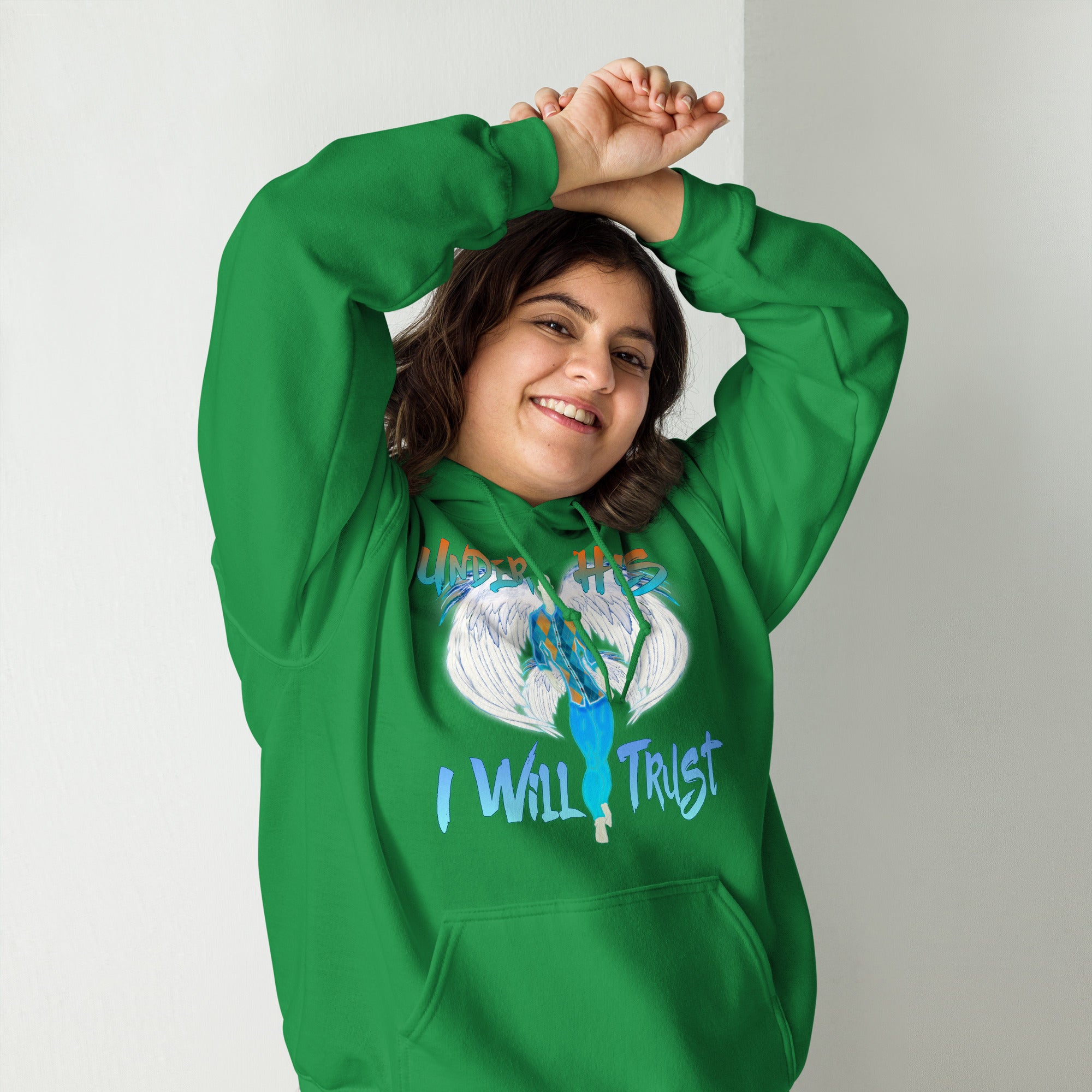 Under His Wings I Will Trust Psa 91:4 - Unisex Hoodie