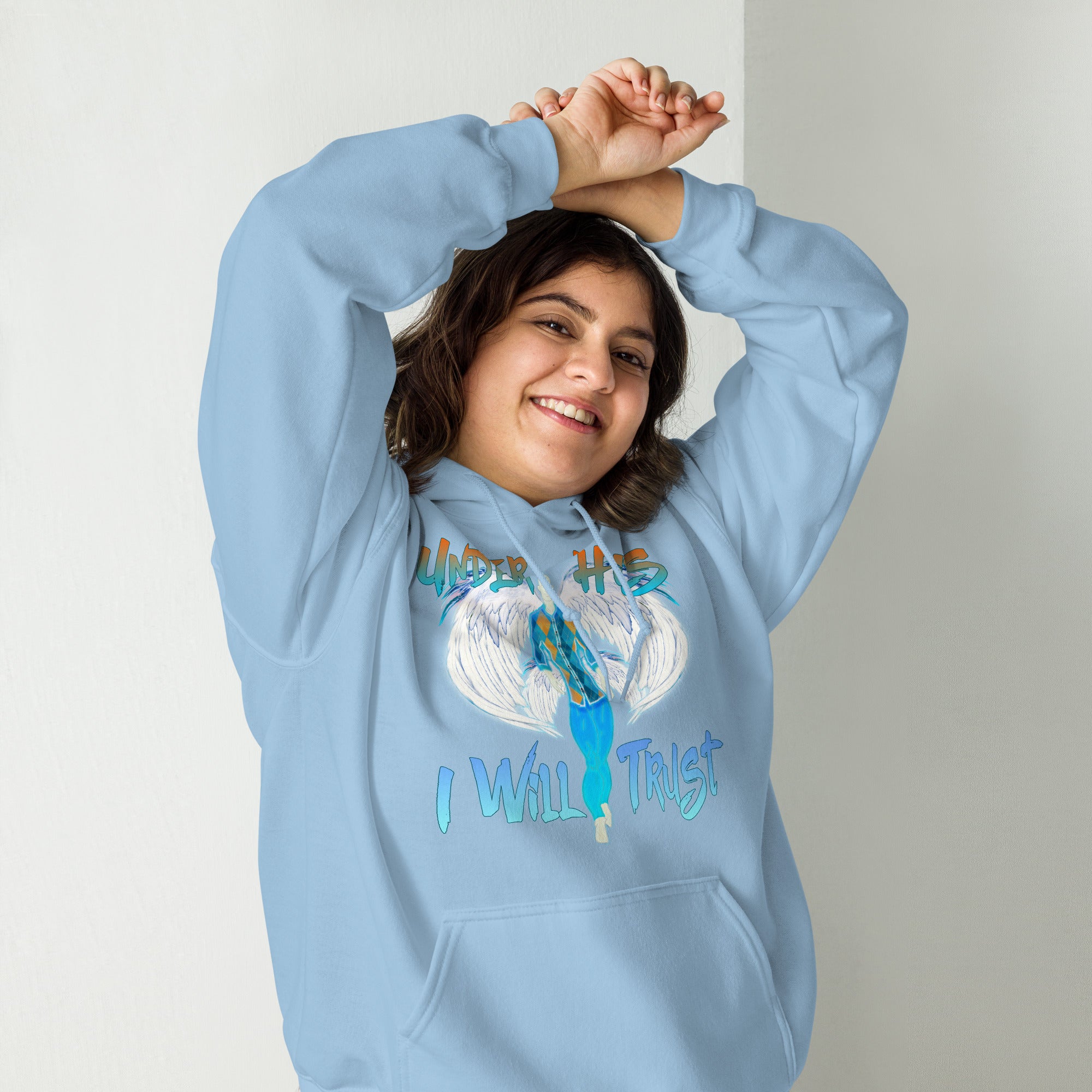Under His Wings I Will Trust Psa 91:4 - Unisex Hoodie