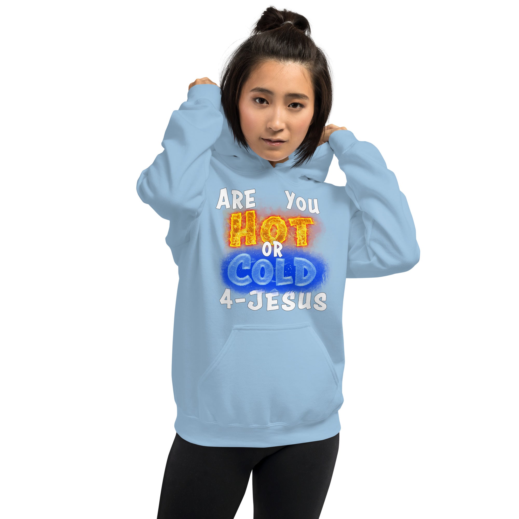 Are You Hot or Cold 4-JESUS Rev. 3:16 - Unisex Hoodie (GILDAN 18500