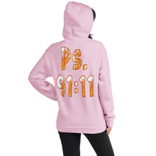 Load image into Gallery viewer, He Has Given His Angels Charge Ps. 91:11 Fiery Yellow &amp; Orange -  Unisex Hoodie
