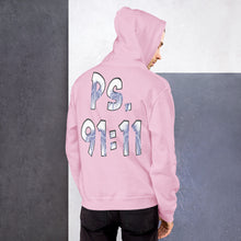 Load image into Gallery viewer, He Will Give Has Angles Charge Ps 91:11 Fiery Blue - Unisex Hoodie
