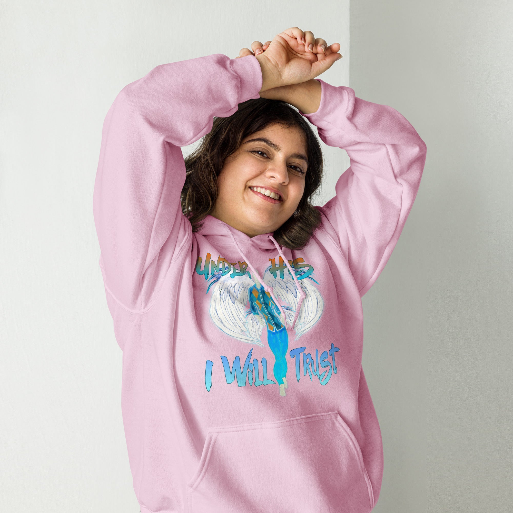 Under His Wings I Will Trust Psa 91:4 - Unisex Hoodie