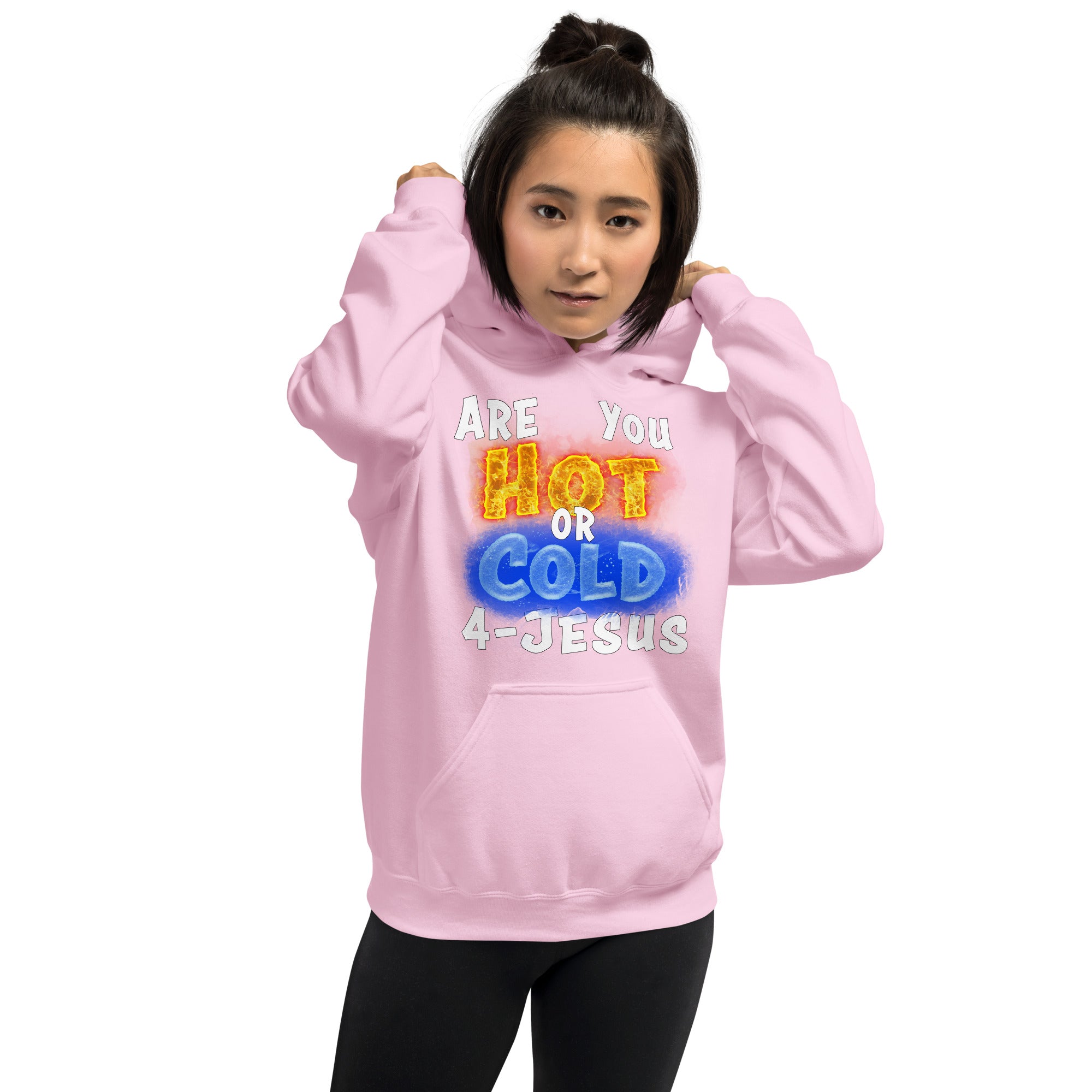Are You Hot or Cold 4-JESUS Rev. 3:16 - Unisex Hoodie (GILDAN 18500