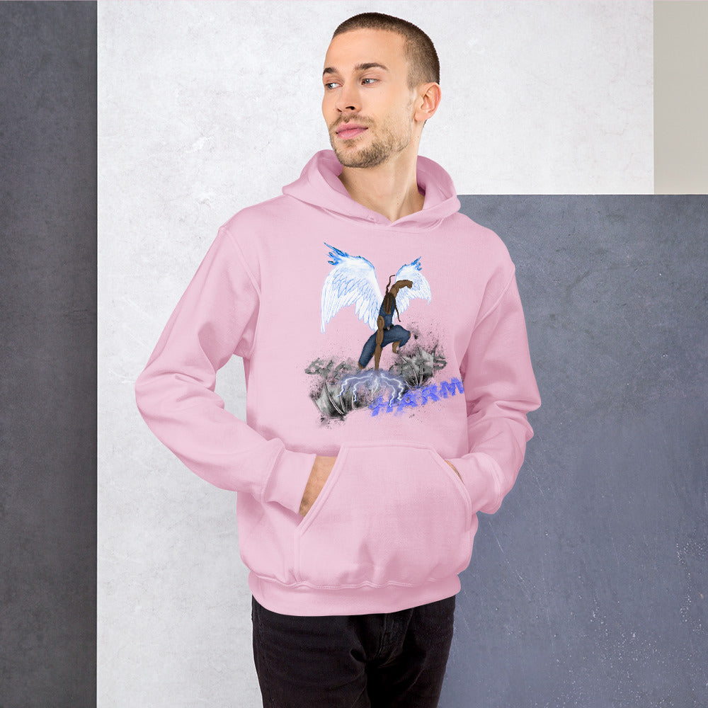 He Will Give Has Angles Charge Ps 91:11 Fiery Blue - Unisex Hoodie (GILDAN 18500)