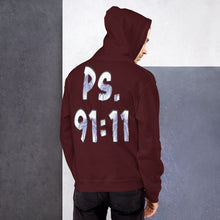 Load image into Gallery viewer, He Will Give Has Angles Charge Ps 91:11 Fiery Blue - Unisex Hoodie
