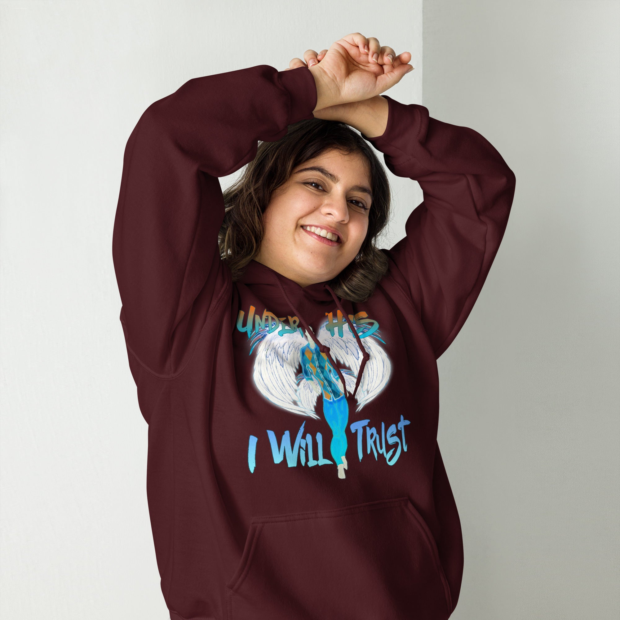 Under His Wings I Will Trust Psa 91:4 - Unisex Hoodie
