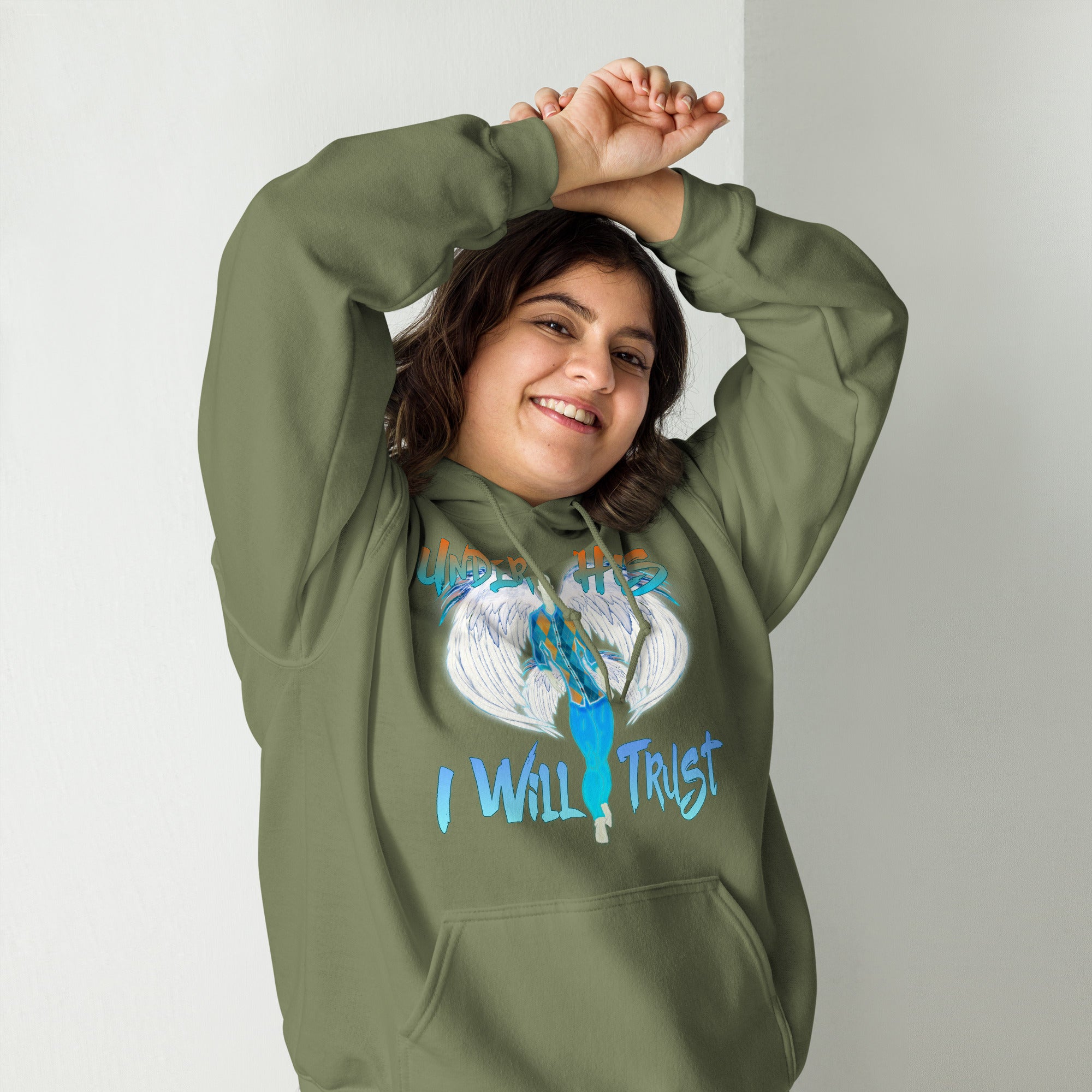 Under His Wings I Will Trust Psa 91:4 - Unisex Hoodie