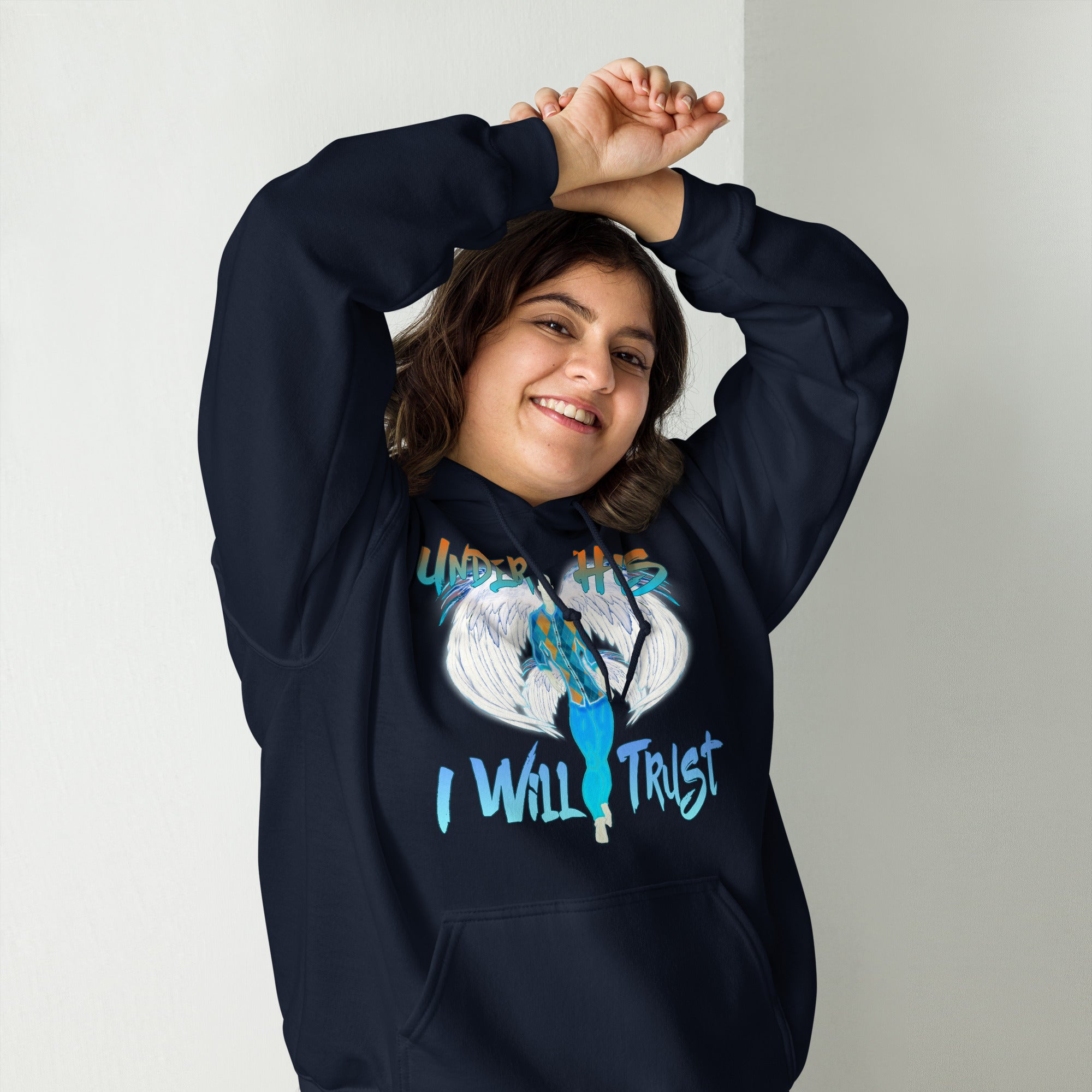 Under His Wings I Will Trust Psa 91:4 - Unisex Hoodie