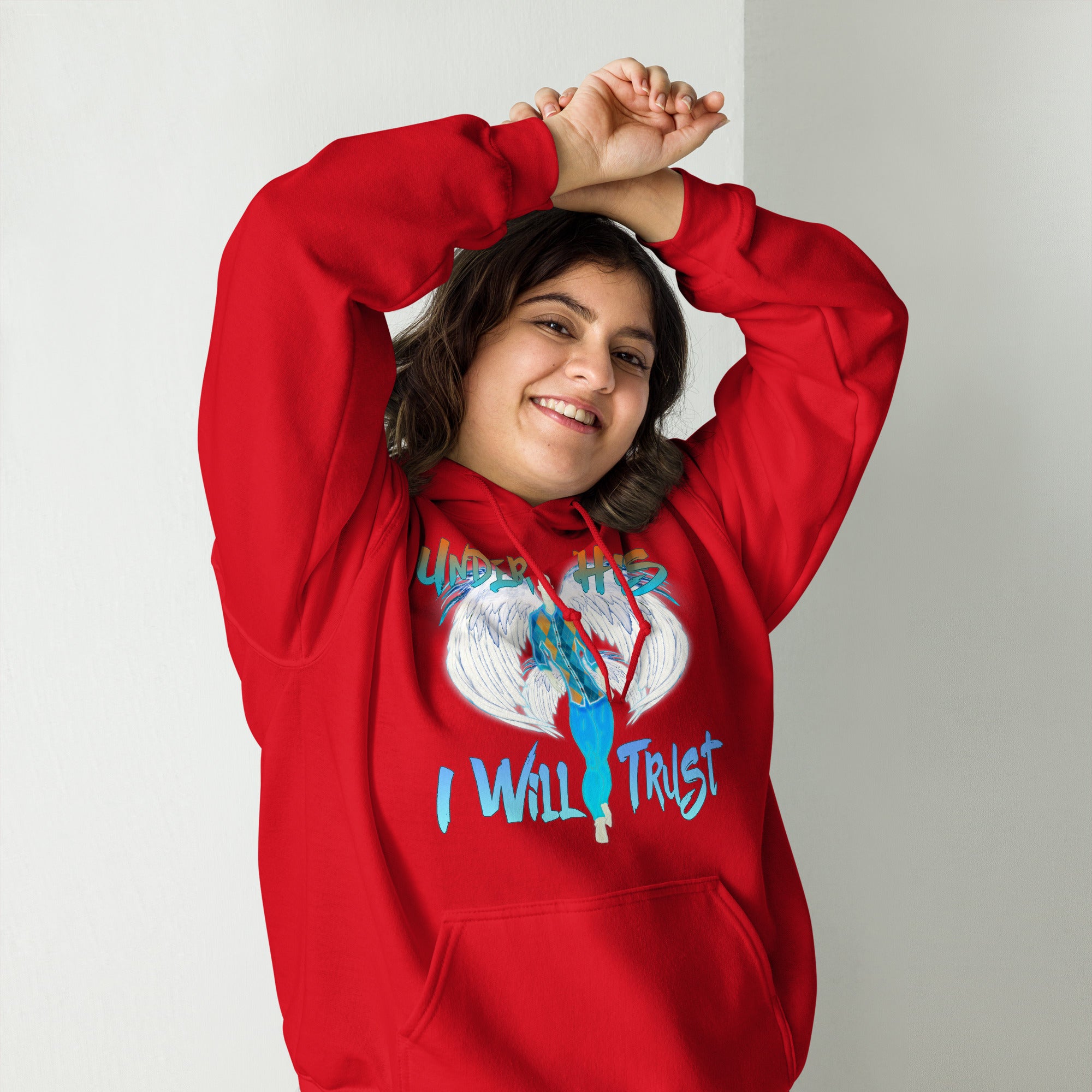 Under His Wings I Will Trust Psa 91:4 - Unisex Hoodie
