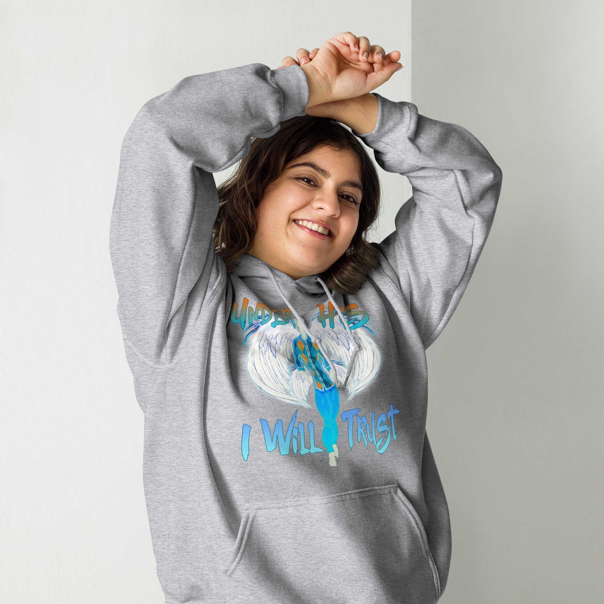 Under His Wings I Will Trust Psa 91:4 - Unisex Hoodie