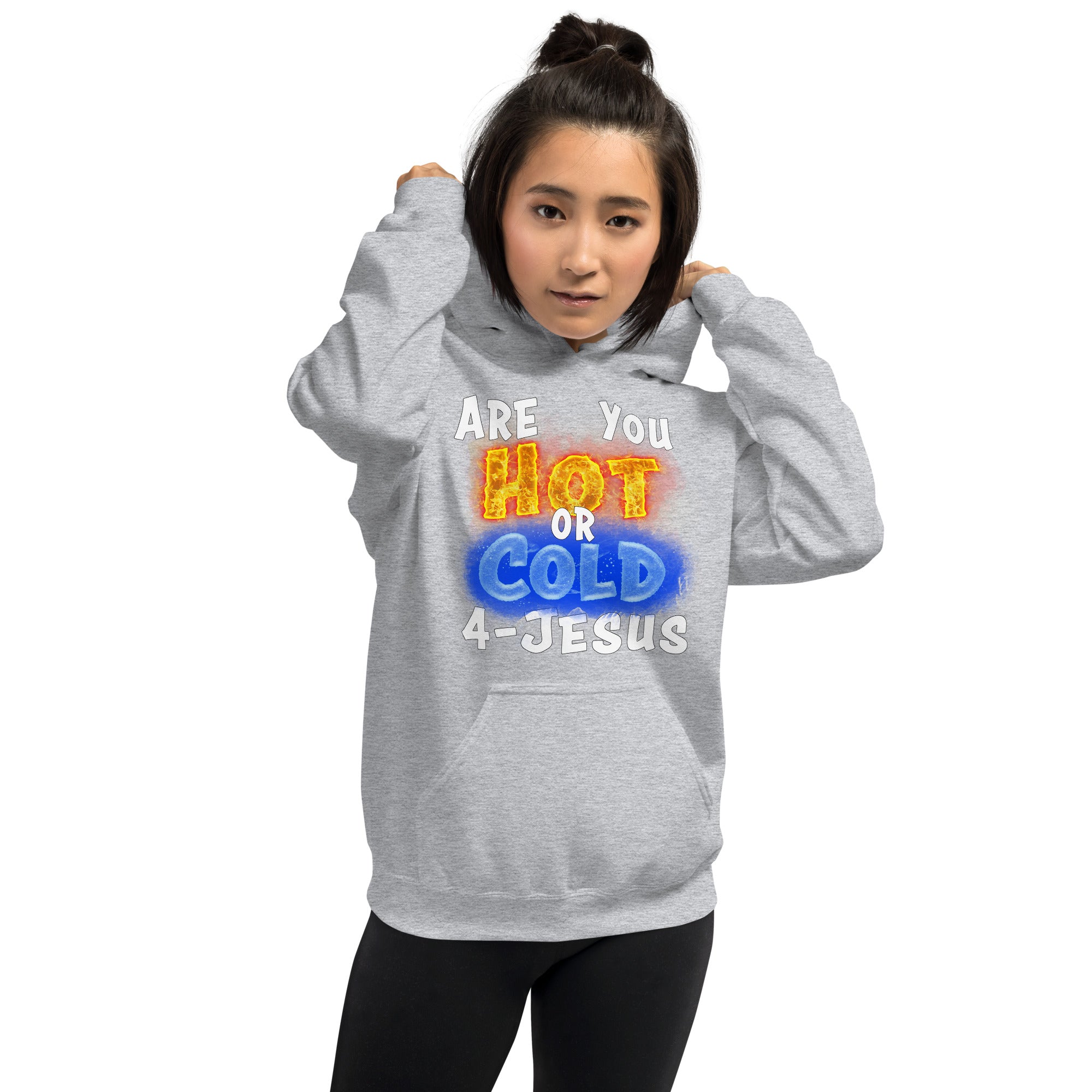 Are You Hot or Cold 4-JESUS Rev. 3:16 - Unisex Hoodie (GILDAN 18500