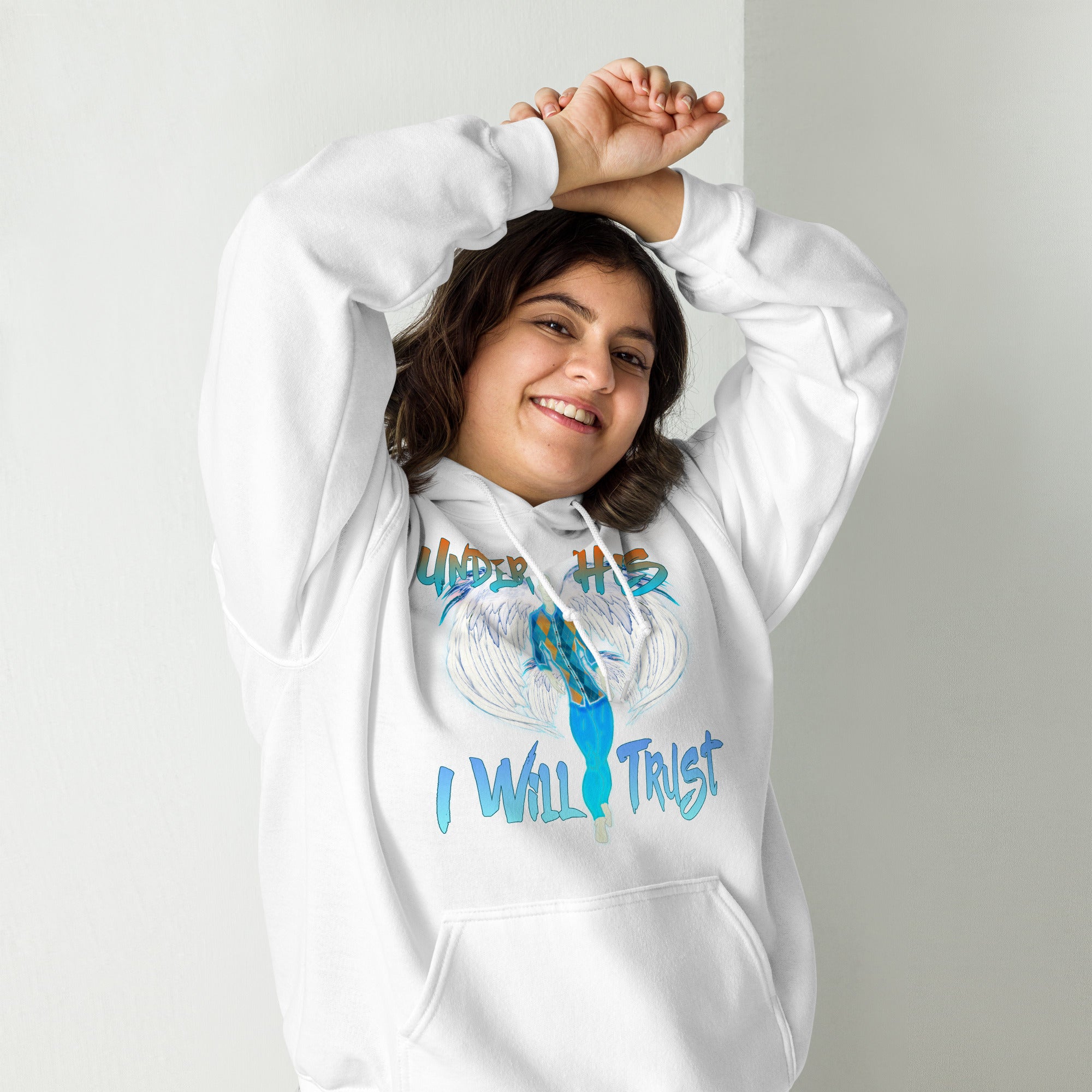 Under His Wings I Will Trust Psa 91:4 - Unisex Hoodie
