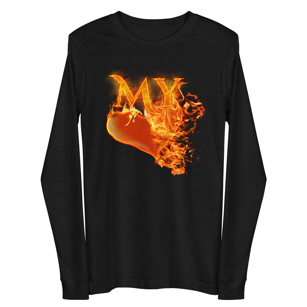 My Heart Burns for Jesus - Unisex Long Sleeve Tee (Sizes Run Small) Gildan 2400