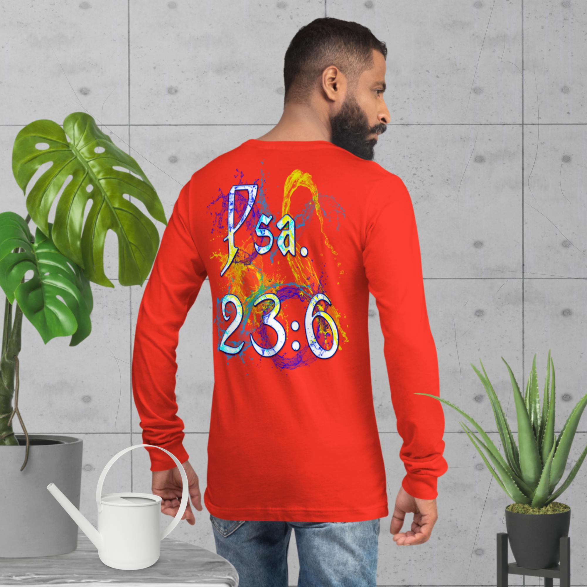 I See Evidence of God's Goodness Throughout My Life Ps. 23:6 - Unisex Long Sleeve Tee | Bella + Canvas 3501  (Sizes Run Small)