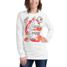 Load image into Gallery viewer, GOD Only Never Leaves You Heb 13:15 - Unisex Long Sleeve Tee
