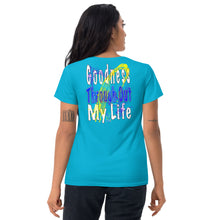 Load image into Gallery viewer, I See Evidence of God&#39;s Goodness Through Out My Life - Women&#39;s short sleeve t-shirt
