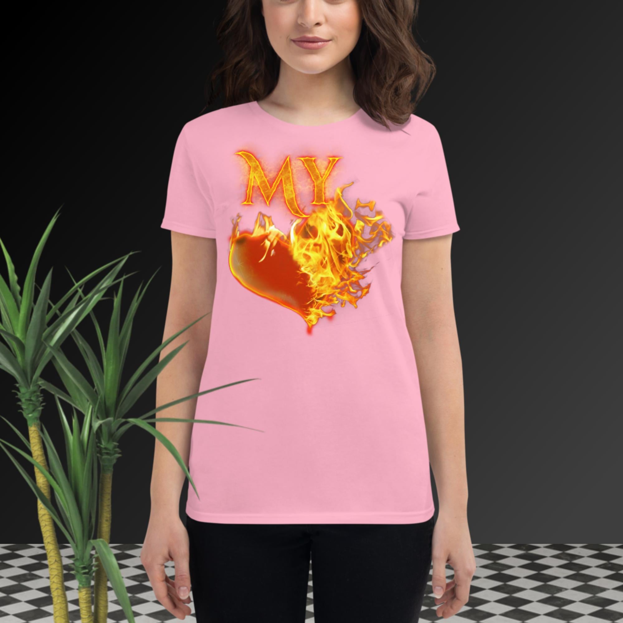 My Heart Burns For JESUS - Women's short sleeve t-shirt