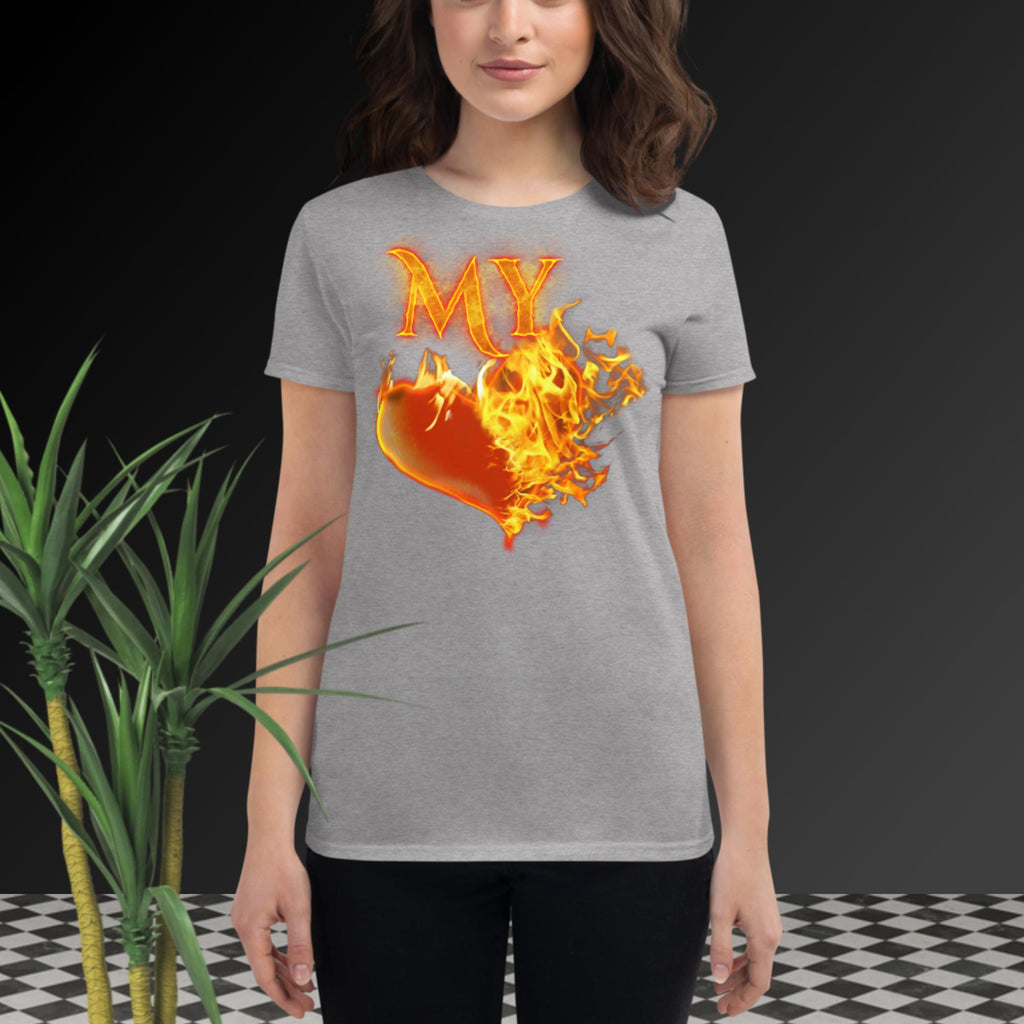 My Heart Burns For JESUS - Women's short sleeve t-shirt