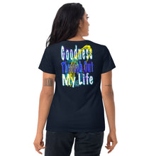 Load image into Gallery viewer, I See Evidence of God&#39;s Goodness Through Out My Life - Women&#39;s short sleeve t-shirt
