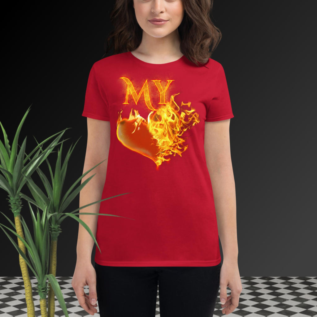 My Heart Burns For JESUS - Women's short sleeve t-shirt