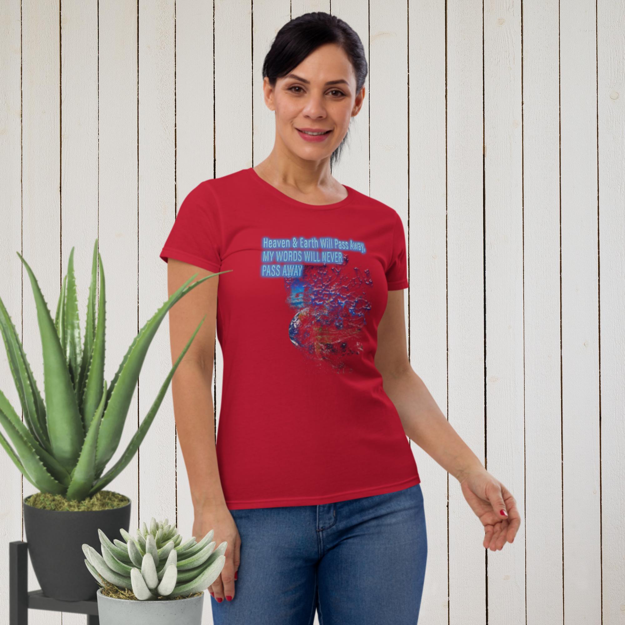Heaven & Earth Matt 24:35 - Women's short sleeve t-shirt