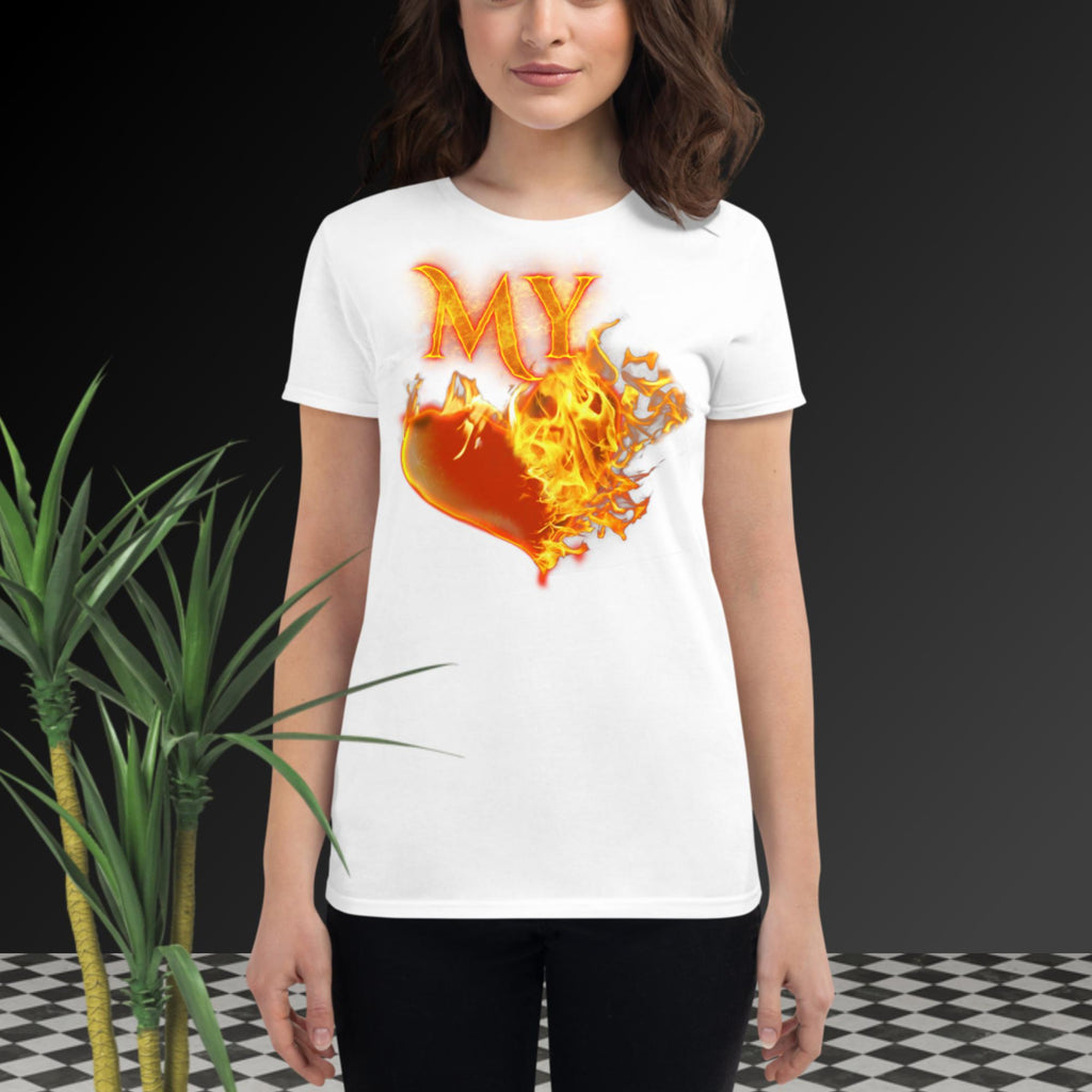 My Heart Burns For JESUS - Women's short sleeve t-shirt