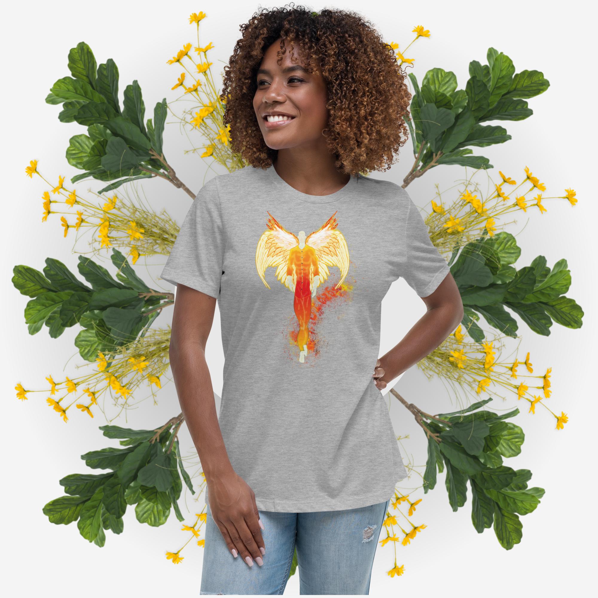 Ps. 91:11 Angel Fire Orange - Women's Relaxed T-Shirt