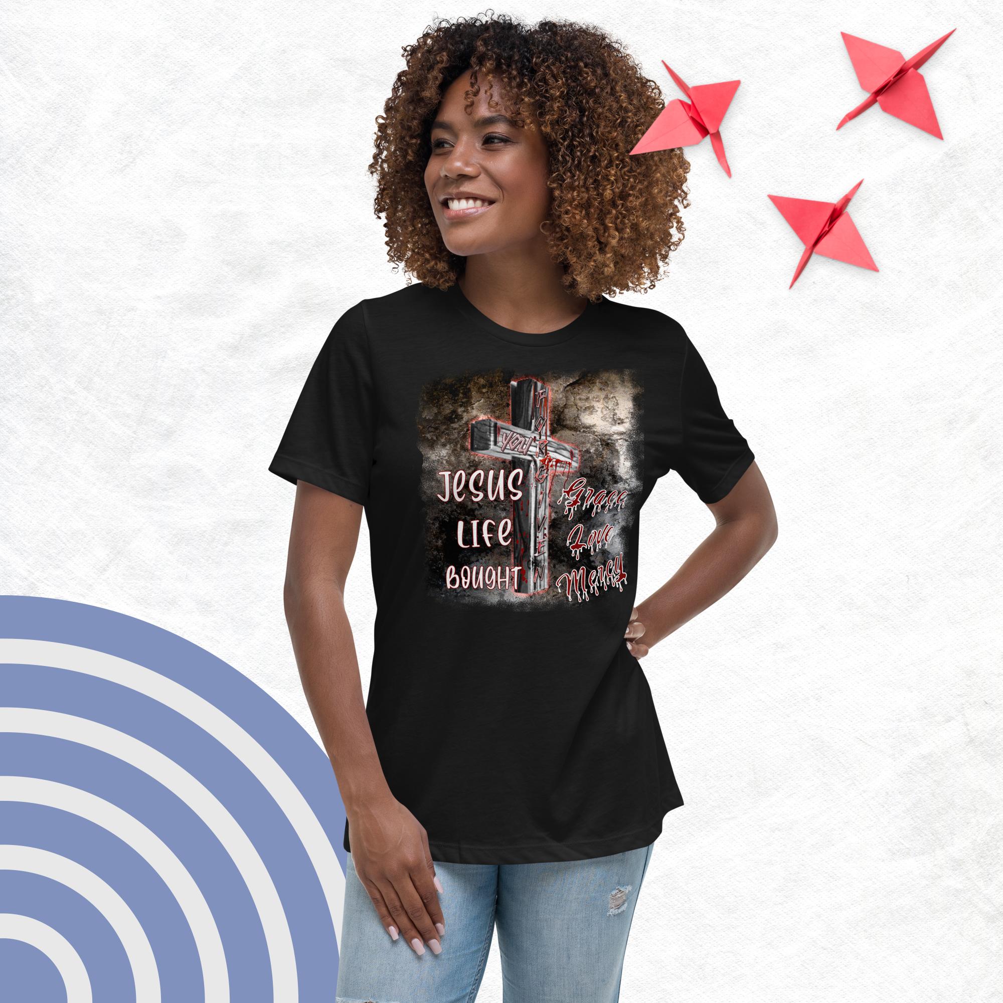 You're Forgiven By the Blood of Jesus - Women's Relaxed T-Shirt