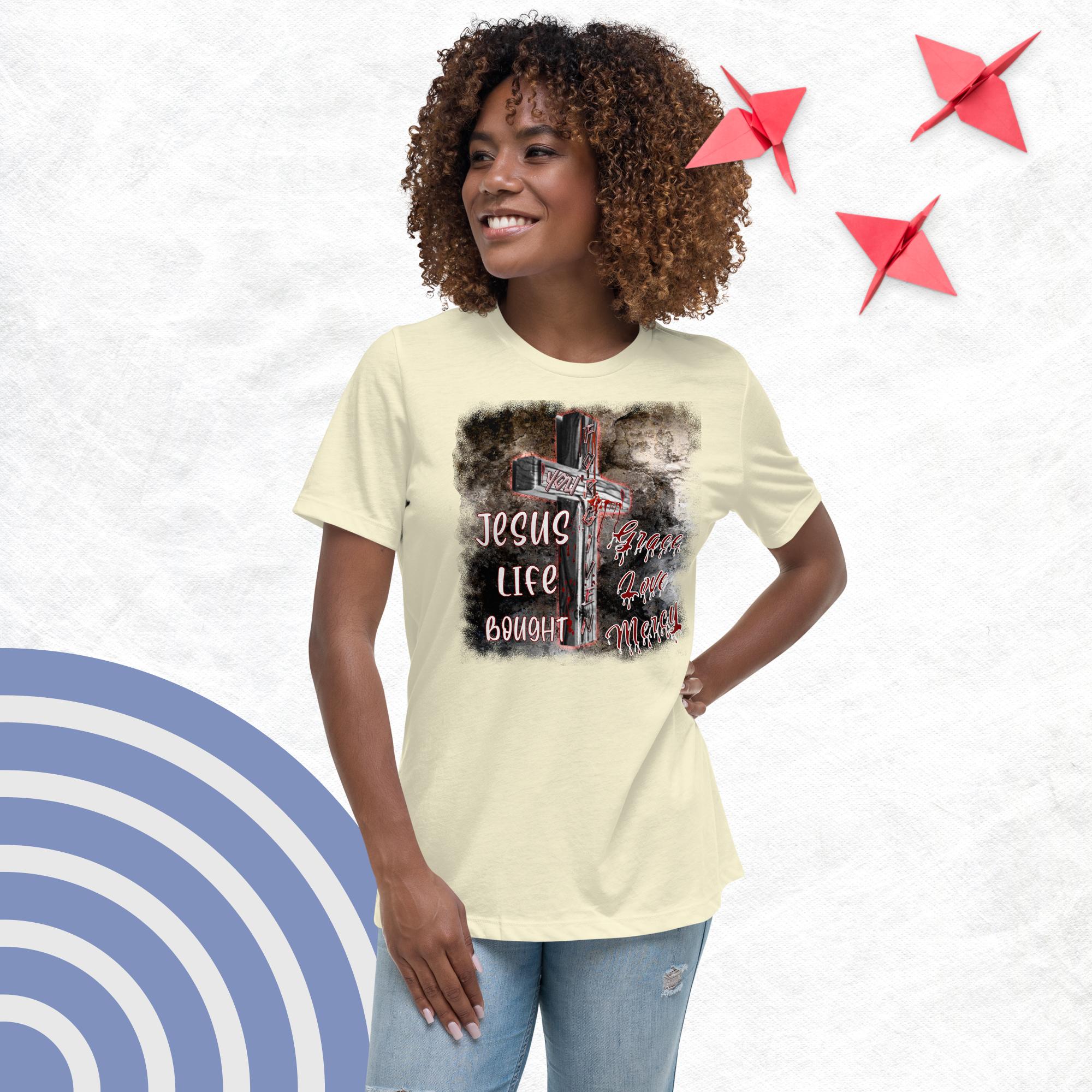 You're Forgiven By the Blood of Jesus - Women's Relaxed T-Shirt