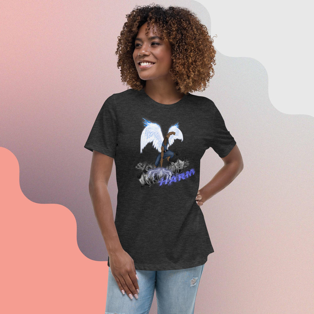 Ps. 91:11 - Blue Fire Angel - Women's Relaxed T-Shirt