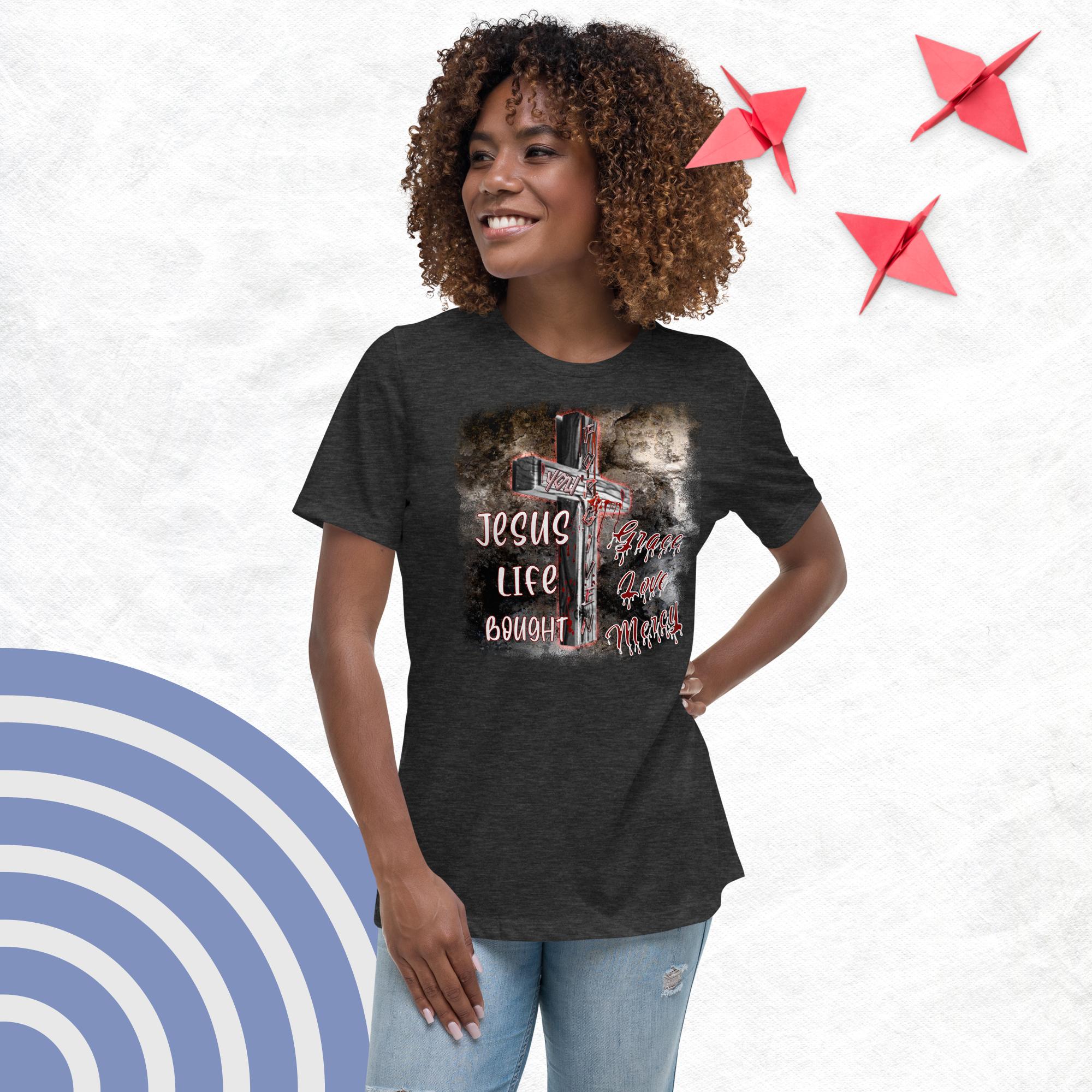 You're Forgiven By the Blood of Jesus - Women's Relaxed T-Shirt