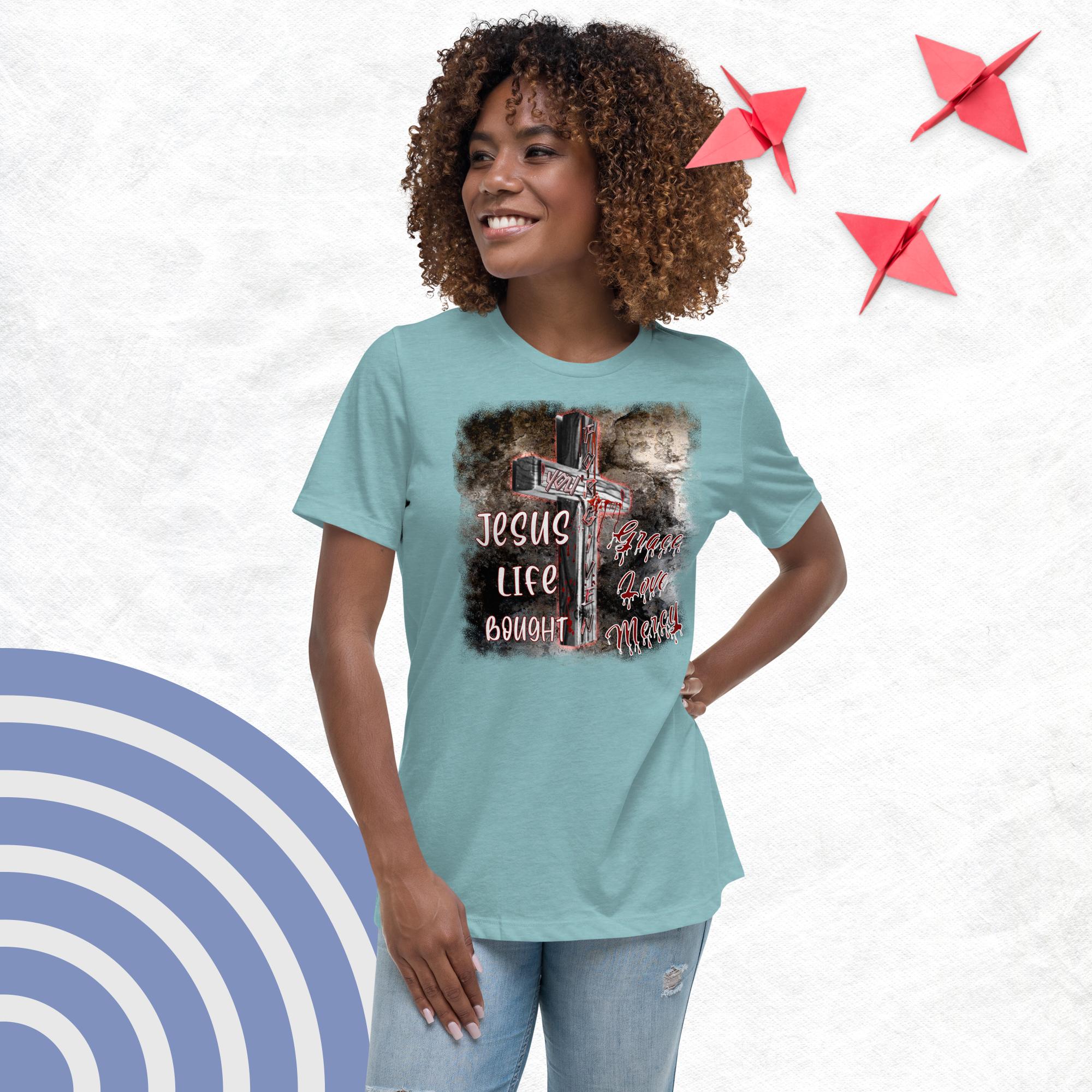 You're Forgiven By the Blood of Jesus - Women's Relaxed T-Shirt