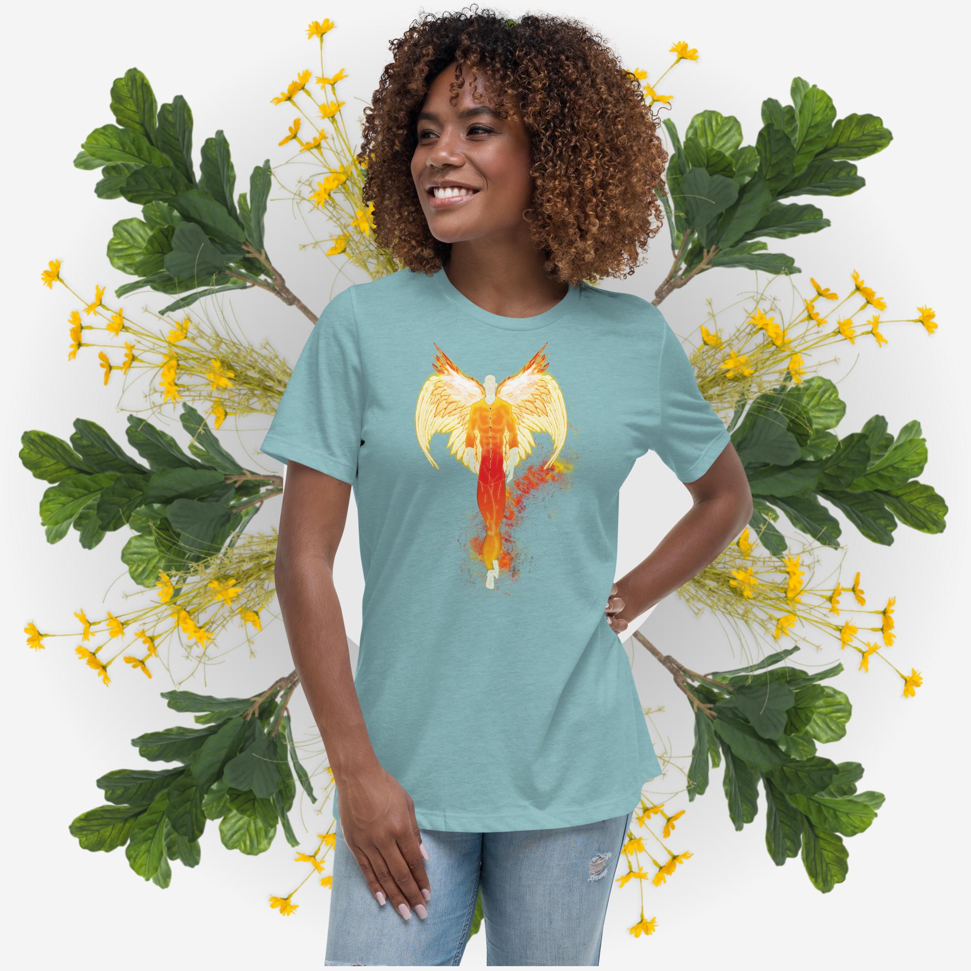 Ps. 91:11 Angel Fire Orange - Women's Relaxed T-Shirt