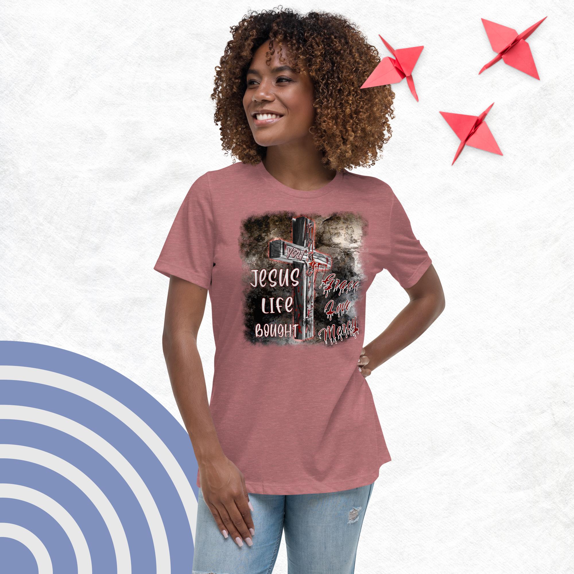 You're Forgiven By the Blood of Jesus - Women's Relaxed T-Shirt