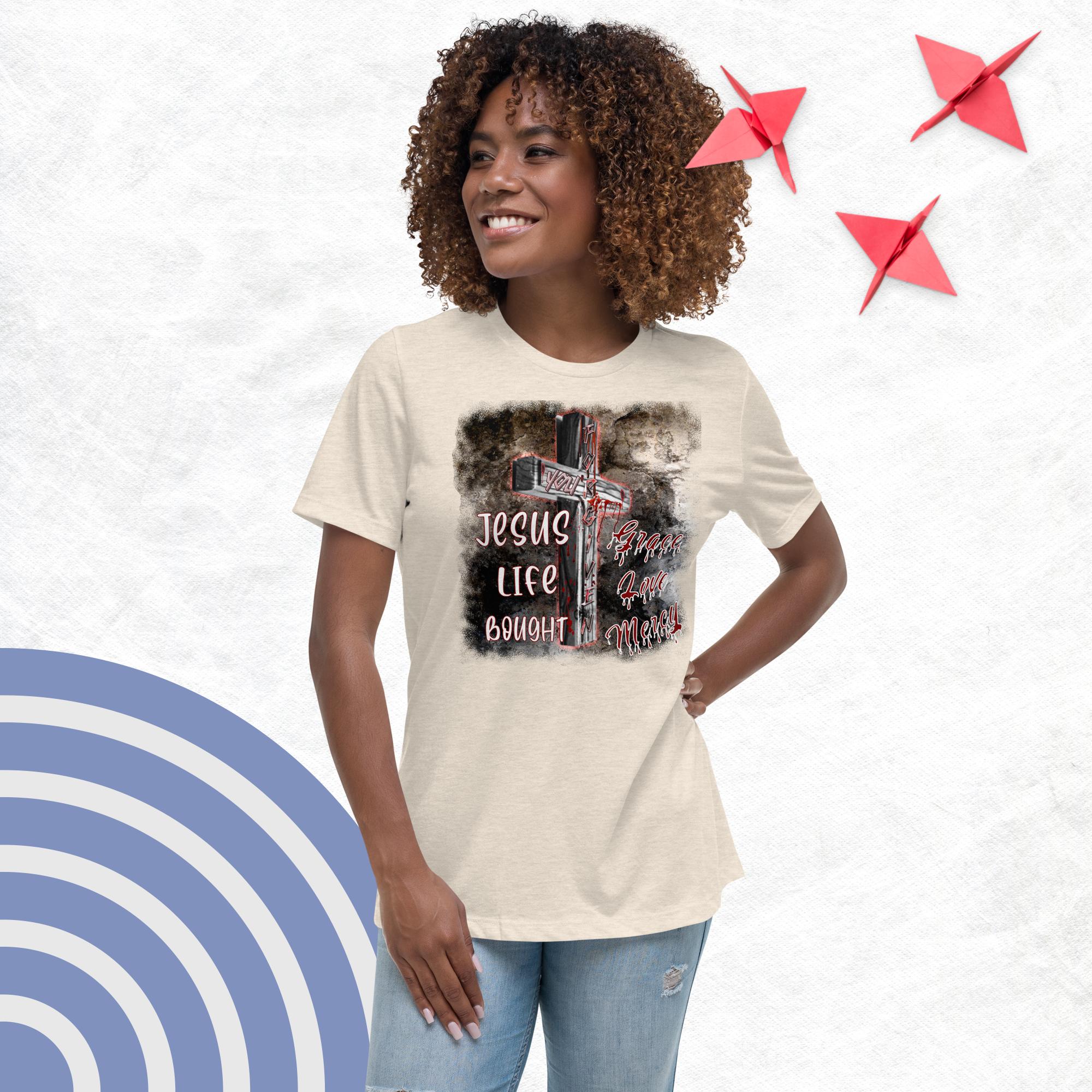 You're Forgiven By the Blood of Jesus - Women's Relaxed T-Shirt