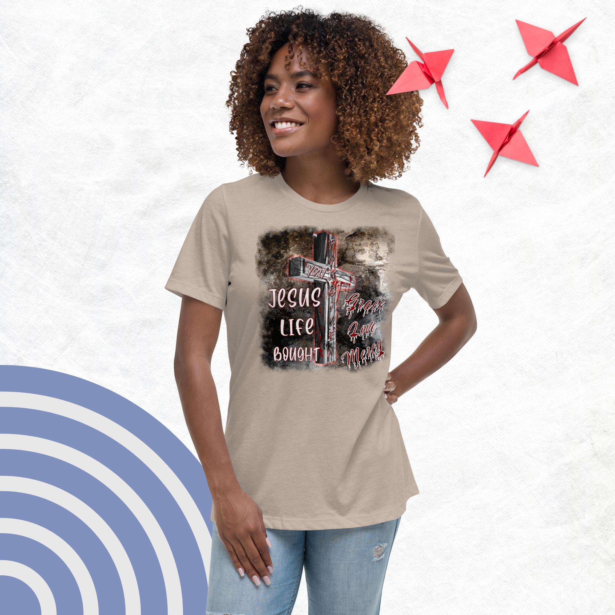 You're Forgiven By the Blood of Jesus - Women's Relaxed T-Shirt