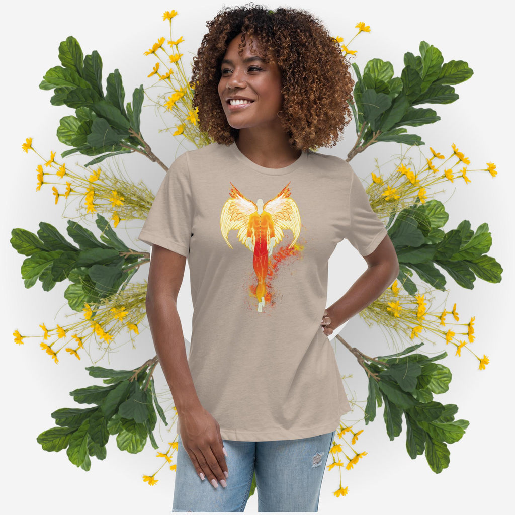 Ps. 91:11 Angel Fire Orange - Women's Relaxed T-Shirt