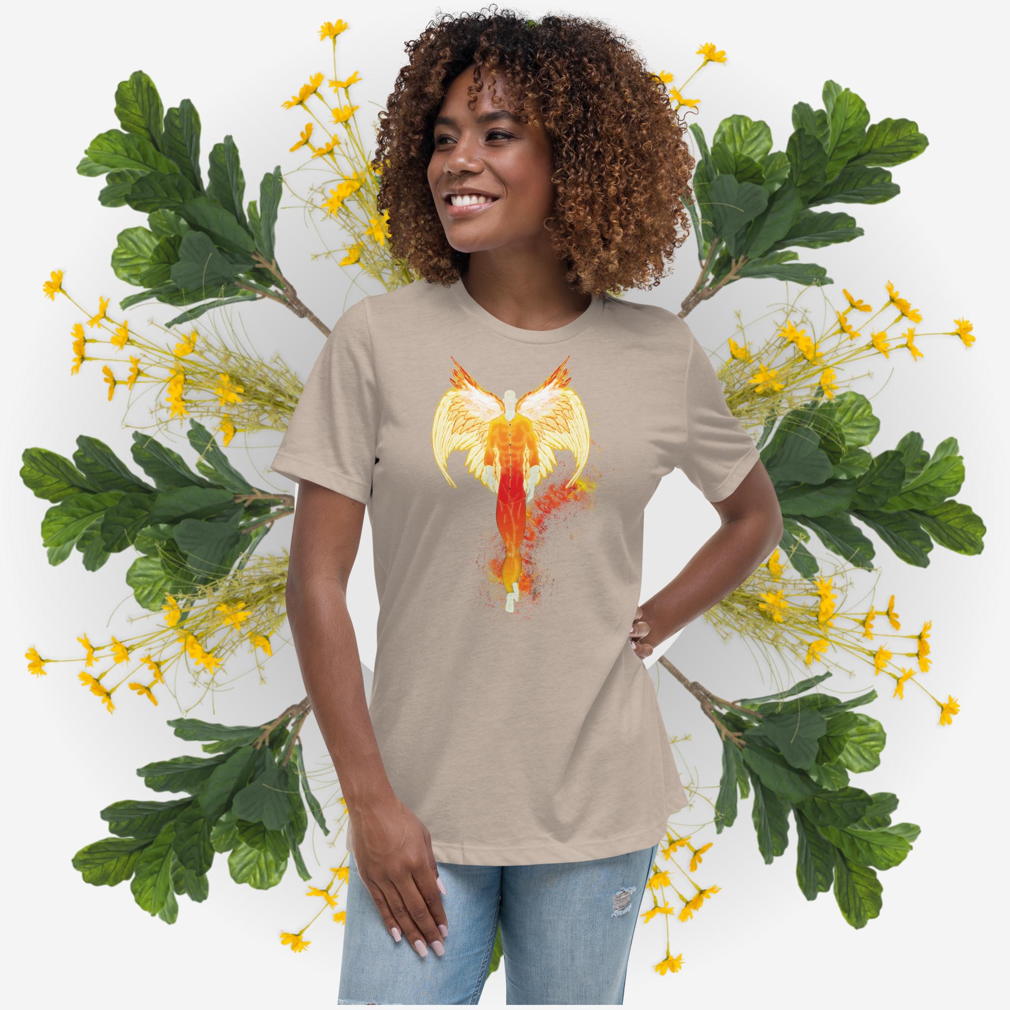 Ps. 91:11 Angel Fire Orange - Women's Relaxed T-Shirt