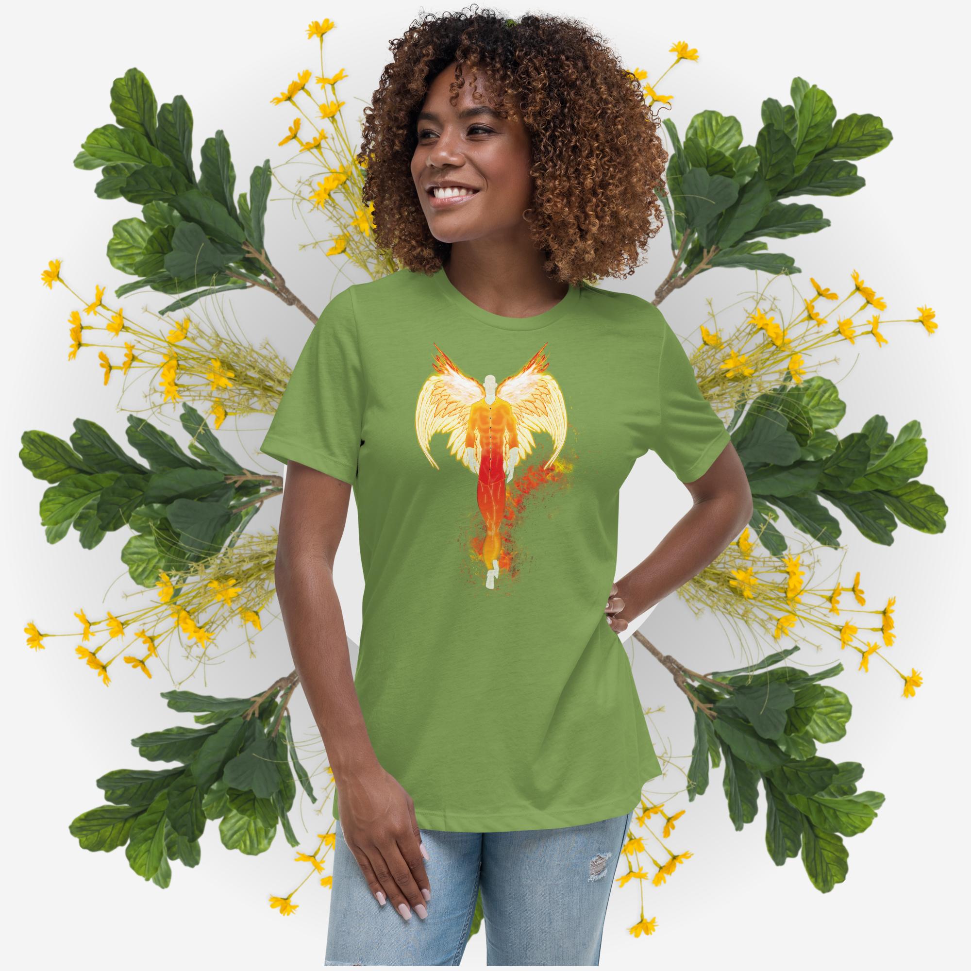 Ps. 91:11 Angel Fire Orange - Women's Relaxed T-Shirt