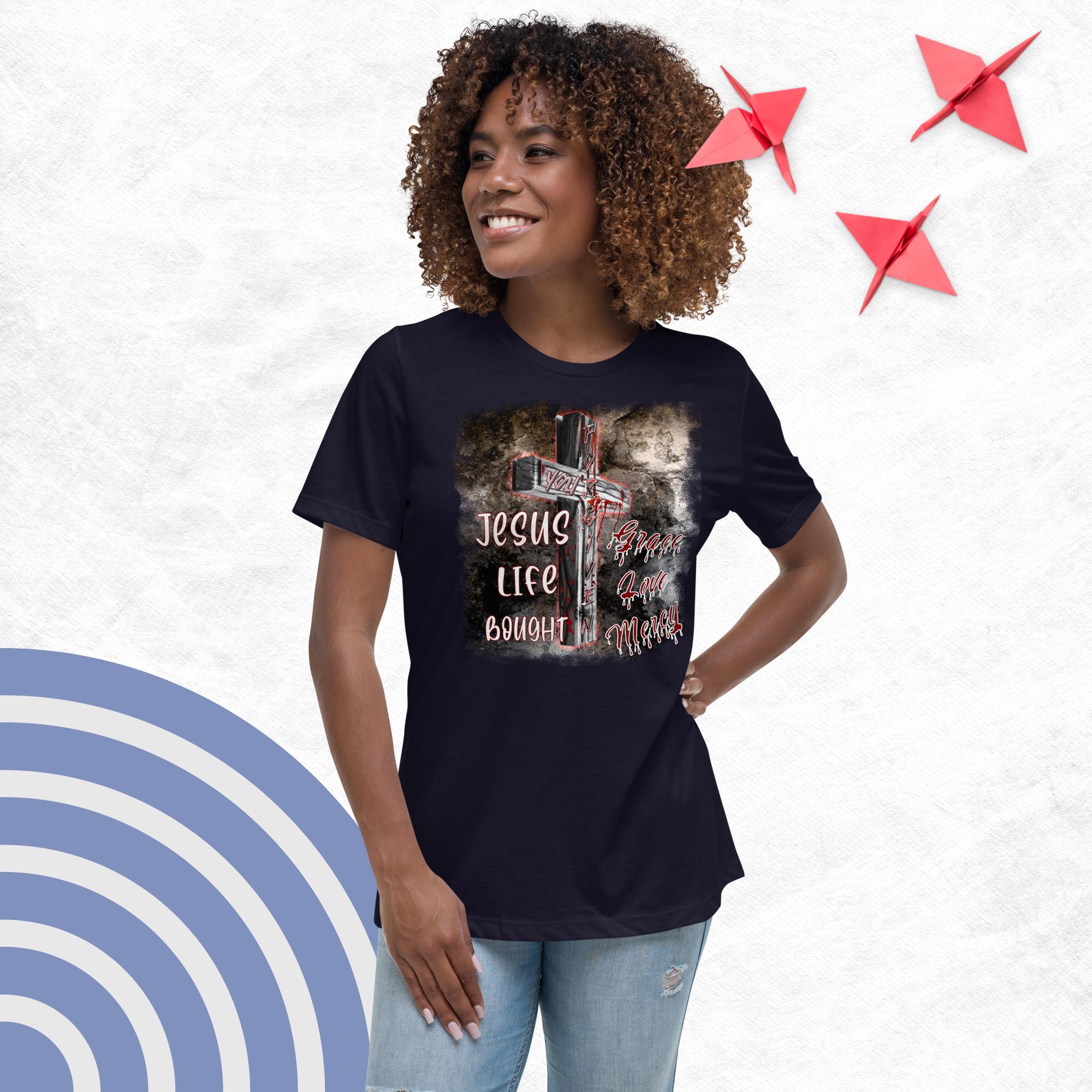 You're Forgiven By the Blood of Jesus - Women's Relaxed T-Shirt