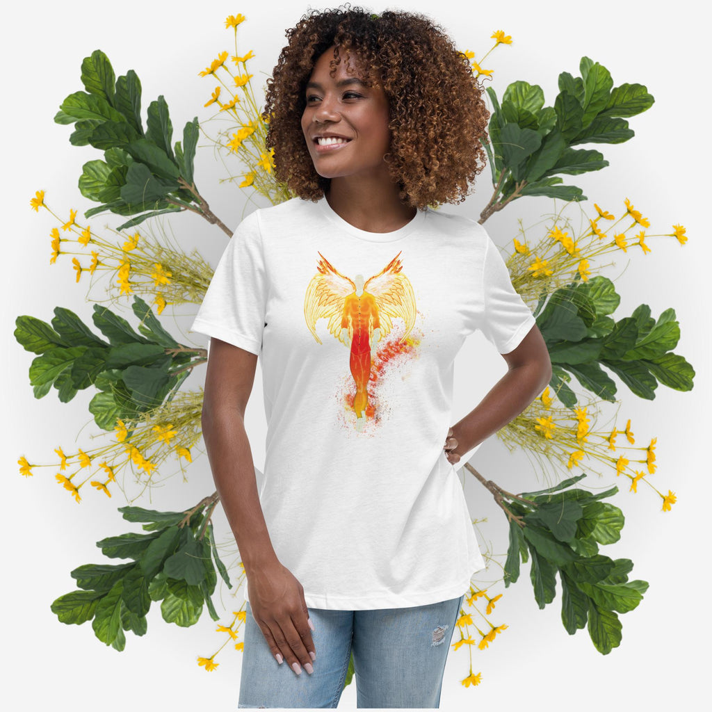 Ps. 91:11 Angel Fire Orange - Women's Relaxed T-Shirt