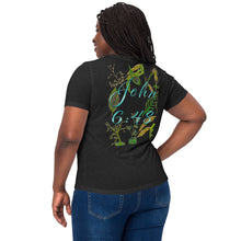 Load image into Gallery viewer, Jesus Bread of Life John 6:48 - Women’s relaxed tri-blend t-shirt
