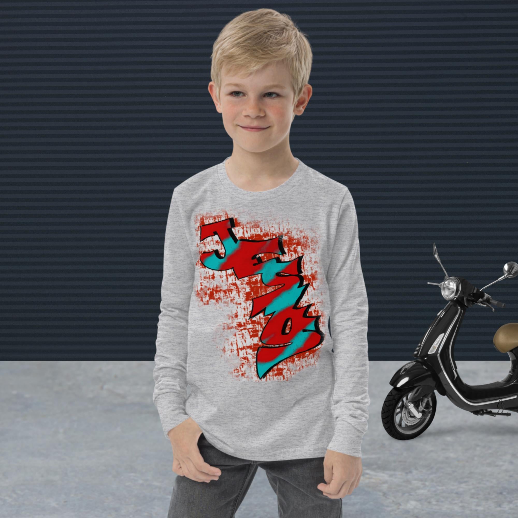 Jesus My King - Youth long sleeve tee BELLA + CANVAS 3501Y